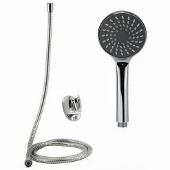 KIT BAGNO DOCCETTA DOCCINO SOFFIONE DOCCIA CON LACCIO 1,8MT STAFFA 69104 ROTONDO