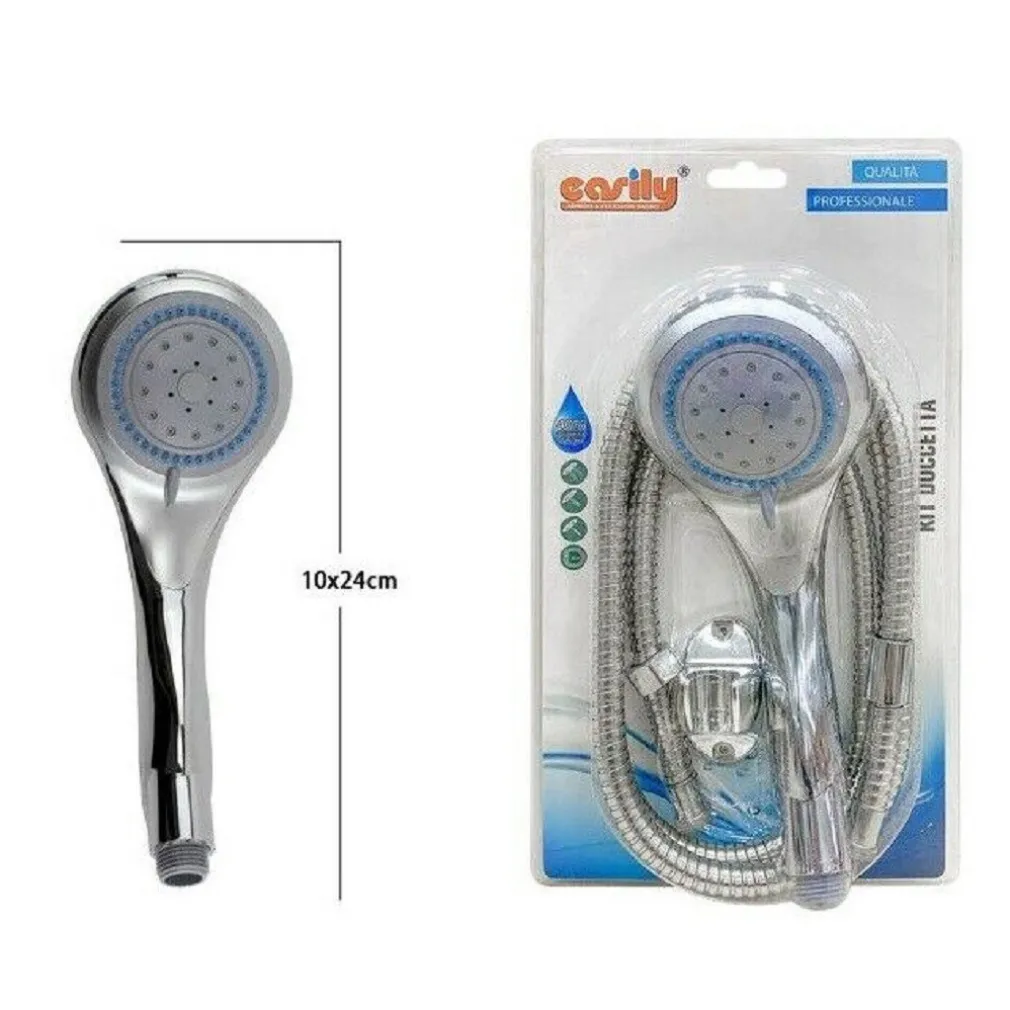 KIT BAGNO DOCCETTA DOCCINO SOFFIONE TONDO DOCCIA CON LACCIO 1,8 MT STAFFA 69039