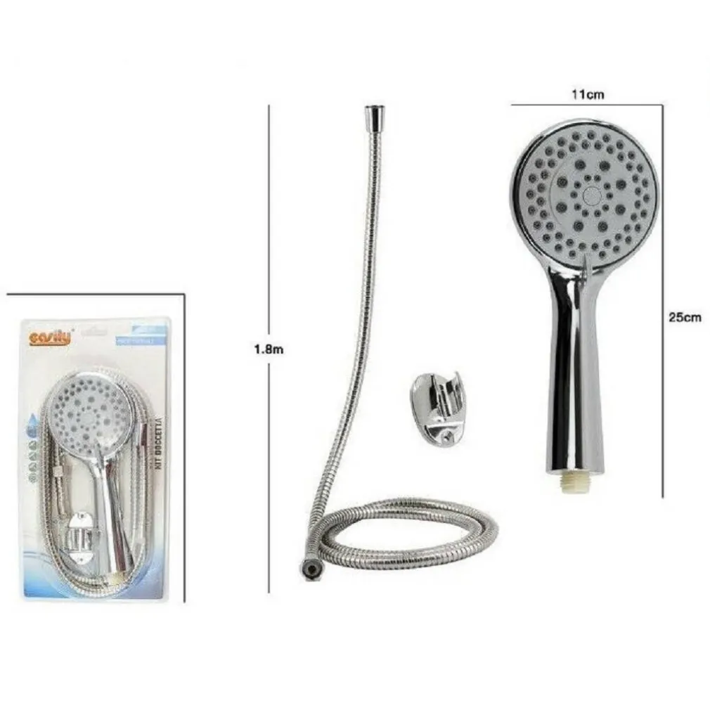 KIT BAGNO DOCCETTA DOCCINO SOFFIONE DOCCIA TONDO CON LACCIO 1,8 MT STAFFA 69069