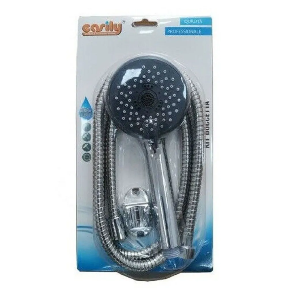 KIT BAGNO DOCCETTA DOCCINO ROTONDO SOFFIONE DOCCIA CON LACCIO 1,8MT STAFFA 69092