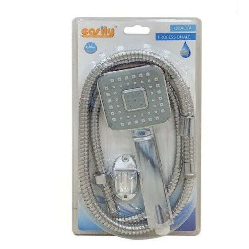 KIT BAGNO DOCCETTA DOCCINO SOFFIONE DOCCIA QUADRATO LACCIO 1,8 MT STAFFA 59167