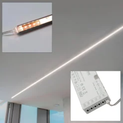 KIT BARRA LED 12W PROFILO ALIMENTATORE 24 W 12 V LUCE 4000K INTERRUTTORE SENSORE