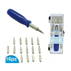KIT CACCIAVITE 16pz DI PRECISIONE TOOLS PUNTE GIRAVITE TAGLIO CROCE TORX