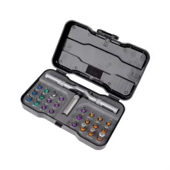 KIT CACCIAVITI A CRICCHETTO 24IN1 DI PRECISIONE CON 24 PUNTE MANICO RIMOVIBILE RIPARAZIONI