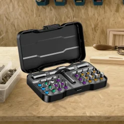 KIT CACCIAVITI A CRICCHETTO 24IN1 DI PRECISIONE CON 24 PUNTE MANICO RIMOVIBILE RIPARAZIONI