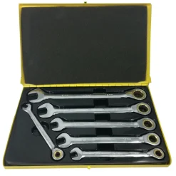 KIT CHIAVI COMBINATE FISSE E A CRICCHETTO HELVED DA 6 PZ CROMO VANADIO HLD10122