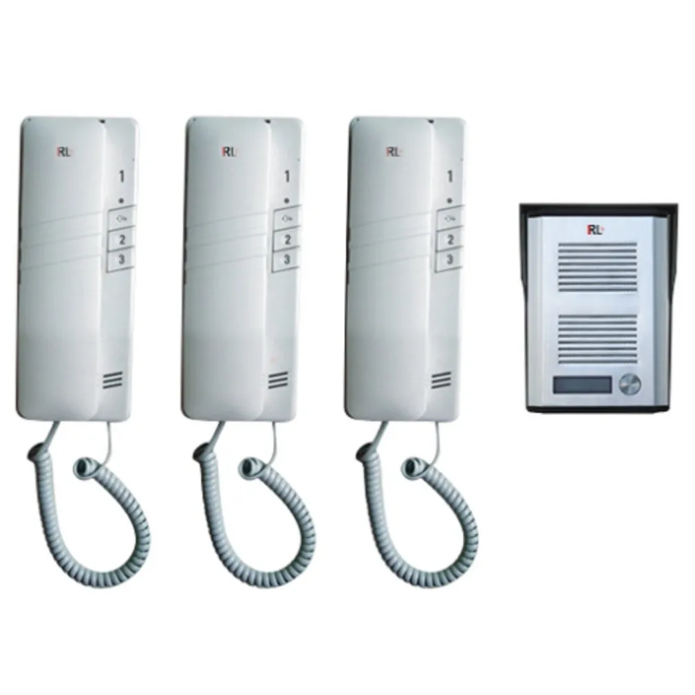 KIT CITOFONO APRIPORTA CANCELLO TRE CORNETTE 4 FILI CASA UFFICIO INTERFONO