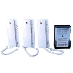 KIT CITOFONO APRIPORTA CANCELLO TRE CORNETTE 4 FILI CASA UFFICIO INTERFONO