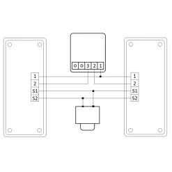 KIT CITOFONO BIFAMILIARE APRIPORTA CANCELLO 4 FILI DUE CORNETTE