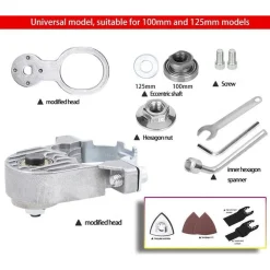 KIT CONVERSIONE DA SMERIGLIATRICE FLEX A UTENSILE OSCILLANTE MULTIFUNZIONE 07358