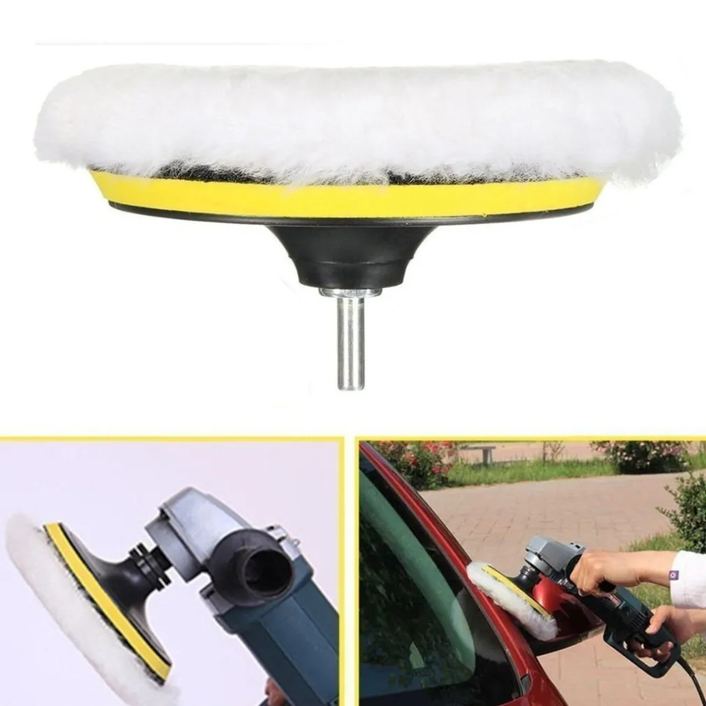 KIT DI 6 SPUGNE DISCO VELCRO LUCIDANTE CON ADATTATORE PER LUCIDATURA AUTO 3 5 6"