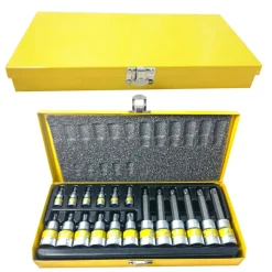 KIT DI BUSSOLE ESAGONALI 18 PEZZI CROMO VANADIO HELVED HLD10119 IN ACCIAIO CROMO