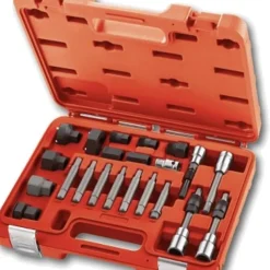 KIT DI CHIAVI PER SMONTAGGIO PULEGGIA E ALTERNATORE MOTORE AUTO 24 PEZZI