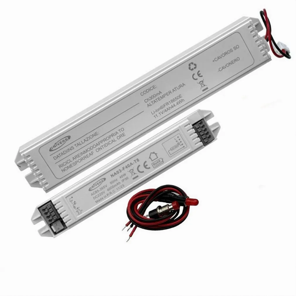 KIT DI EMERGENZA PER LAMPADE LED DA 3-40W TRASFORMATORE ALIMENTATORE NA03-F40A-T8