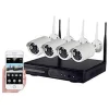 KIT DI VIDEOSORVEGLIANZA CON 4 TELECAMERE NVR LAN WIRELESS FULL HD WIFI CW567