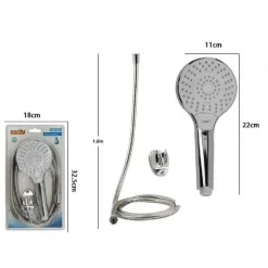 KIT DOCCETTA 69330 DOCCINO SOFFIONE BAGNO DOCCIA TASTO SELECT LACCIO 1,8MT STAFFA