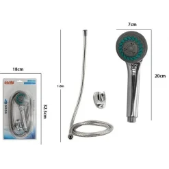 KIT DOCCETTA BAGNO DOCCINO SOFFIONE DOCCIA MULTIGETTO CON LACCIO 1,8MT STAFFA 69051