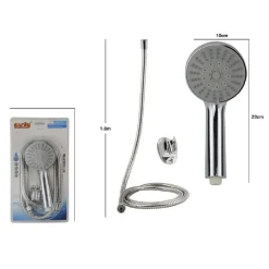 KIT DOCCETTA BAGNO DOCCINO TONDO SOFFIONE DOCCIA CON LACCIO 1,8MT STAFFA 69043