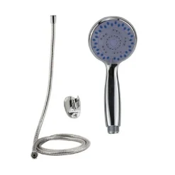 KIT DOCCETTA BAGNO DOCCINO SOFFIONE DOCCIA CON LACCIO 1,8 MT TONDO STAFFA 69057