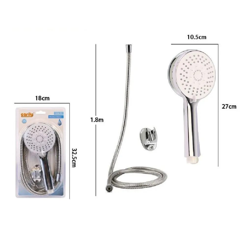 KIT DOCCETTA DOCCINO BAGNO MULTIGETTO SOFFIONE DOCCIA LACCIO 1,8 MT STAFFA 79364