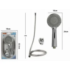 KIT DOCCETTA DOCCINO MULTIGETTO SOFFIONE DOCCIA LACCIO 1,8MT STAFFA BAGNO 69324