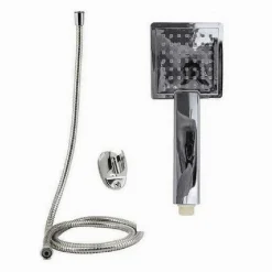 KIT DOCCETTA DOCCINO QUADRATO SOFFIONE DOCCIA BAGNO LACCIO 1,8 MT STAFFA 69304