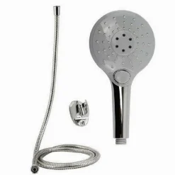 KIT DOCCETTA DOCCINO SOFFIONE TONDO DOCCIA CON LACCIO 1,8MT STAFFA 69110 BAGNO