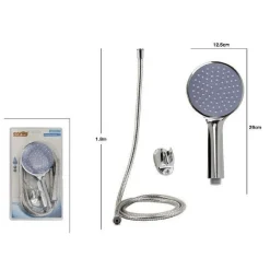 KIT DOCCETTA DOCCINO SOFFIONE TONDO DOCCIA BAGNO CON LACCIO 1,8 MT STAFFA 69096