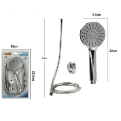 KIT DOCCETTA DOCCINO SOFFIONE DOCCIA BAGNO TONDO CON LACCIO 1,8 MT STAFFA 69322