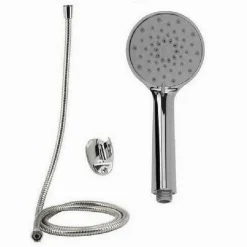 KIT DOCCETTA DOCCINO SOFFIONE DOCCIA BAGNO ROTONDO CON LACCIO 1,8MT STAFFA 69348