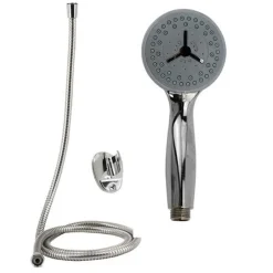 KIT DOCCETTA DOCCINO SOFFIONE DOCCIA TONDO CON LACCIO 1,8MT STAFFA 69294 BAGNO