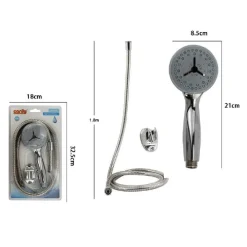 KIT DOCCETTA DOCCINO SOFFIONE DOCCIA TONDO CON LACCIO 1,8MT STAFFA 69294 BAGNO