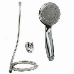 KIT DOCCETTA DOCCINO SOFFIONE BAGNO DOCCIA TONDO LACCIO 1,8 METRI STAFFA 69344