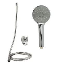 KIT DOCCETTA DOCCINO SOFFIONE BAGNO DOCCIA TONDA LACCIO 1,8 METRI STAFFA 69318