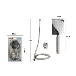 KIT DOCCETTA DOCCINO SOFFIONE BAGNO DOCCIA RETTANGOLARE LACCIO 1,8MT 69336 STAFFA