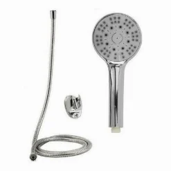 KIT DOCCETTA DOCCINO SOFFIONE BAGNO DOCCIA TONDA CON LACCIO 1,8 MT STAFFA 69316