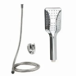 KIT DOCCETTA DOCCINO SOFFIONE RETTANGOLARE DOCCIA BAGNO 59231 LACCIO 1,8MT STAFFA