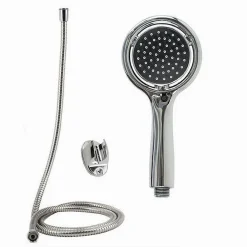 KIT DOCCETTA DOCCINO TONDO SOFFIONE DOCCIA CON LACCIO 1,8 MT STAFFA BAGNO 59169