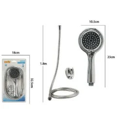 KIT DOCCETTA DOCCINO TONDO SOFFIONE DOCCIA CON LACCIO 1,8 MT STAFFA BAGNO 59169