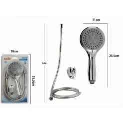 KIT DOCCETTA MULTIGETTO DOCCINO SOFFIONE DOCCIA BAGNO LACCIO 1,8 MT STAFFA 69326