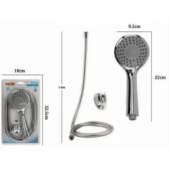 KIT DOCCETTA MULTIGETTO DOCCINO SOFFIONE DOCCIA BAGNO LACCIO 1,8 MT STAFFA 69350