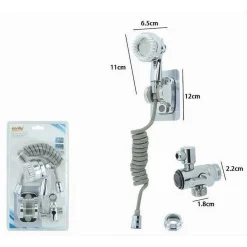 KIT DOCCETTA PER LAVANDINO DOCCIA BAGNO CON SUPPORTO STAFFA DEVIATORE LACCIO 87500