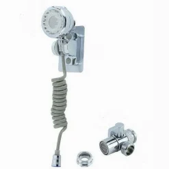 KIT DOCCETTA PER LAVANDINO SOFFIONE BAGNO CON SUPPORTO STAFFA DEVIATORE LACCIO 87499