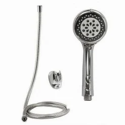 KIT DOCCETTA ROTONDA DOCCINO SOFFIONE DOCCIA CON LACCIO 1,8MT STAFFA BAGNO 69300
