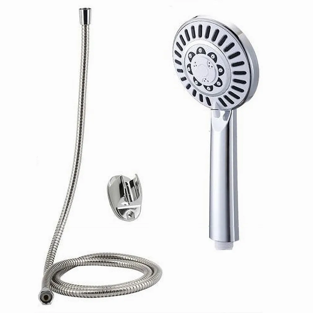KIT DOCCETTA SOFFIONE CON TUBO 1.8MT STAFFA DOCCIA BAGNO UNIVERSALE CROMATO 59261