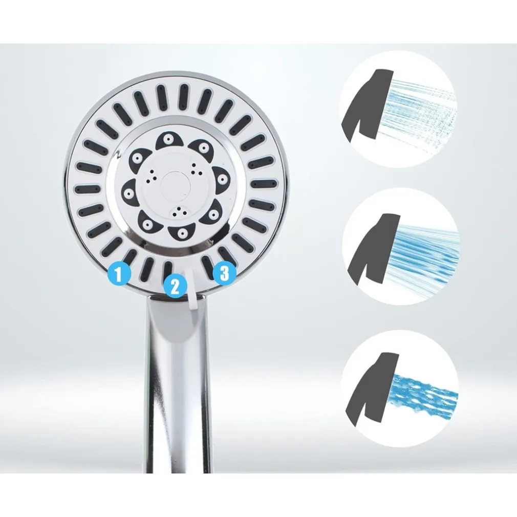 KIT DOCCETTA SOFFIONE CON TUBO 1.8MT STAFFA DOCCIA BAGNO UNIVERSALE CROMATO 59261