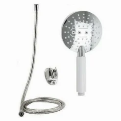 KIT DOCCETTA TONDA DOCCINO SOFFIONE DOCCIA CON LACCIO 1,8 MT STAFFA 59173 BAGNO