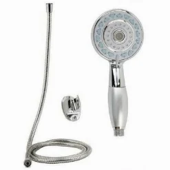 KIT DOCCETTA TONDA DOCCINO SOFFIONE DOCCIA CON LACCIO 1,8MT STAFFA 59219 BAGNO