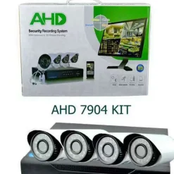 KIT DVR AHD VIDEOSORVEGLIANZA IR 4 CANALI 3G SMARTPHONE TELECAMERE IR HDMI 7904