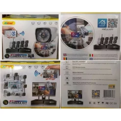 KIT DVR WIRELESS WIFI 8 CANALI SISTEMA REGISTRAZIONE CCTV HD 8 TELECAMERE Q-S8I